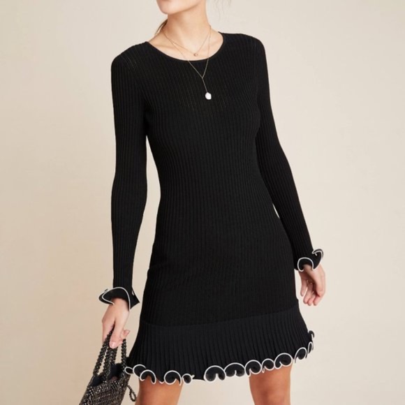Monique Lhuillier Dresses & Skirts - Anthro ML Monique Lhuillier Sona Knit Mini Dress NWT